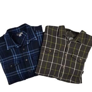 Gander Mountain Guide Series Plaid Flannel Shirts Size 2XLT Thick Heavyweight